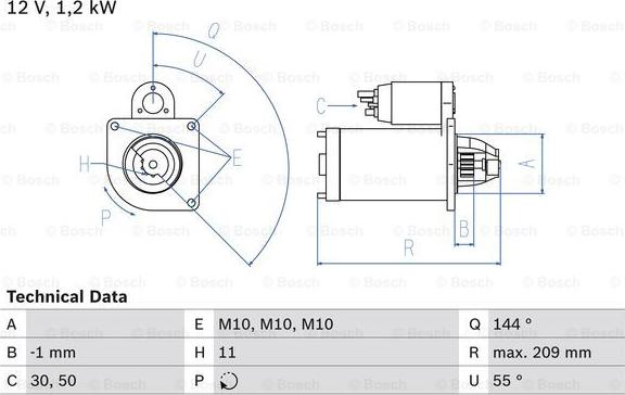 BOSCH 0 986 021 671 - Démarreur cwaw.fr