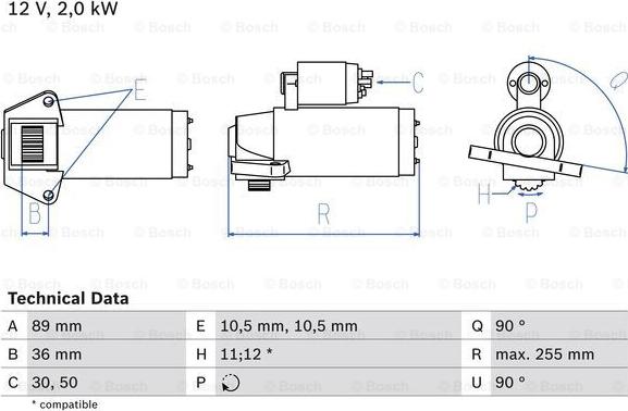 BOSCH 0 986 021 810 - Démarreur cwaw.fr