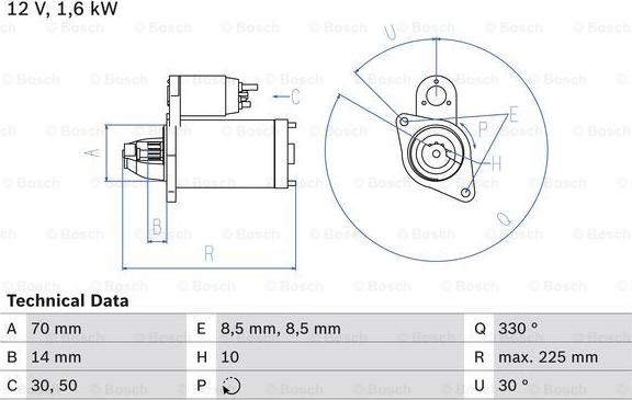 BOSCH 0 986 021 260 - Démarreur cwaw.fr