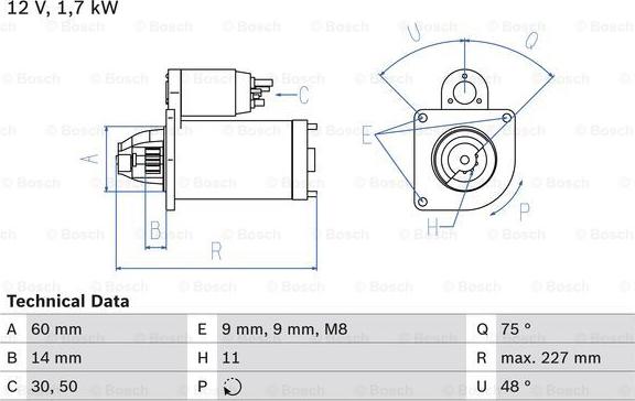 BOSCH 0 986 023 930 - Démarreur cwaw.fr