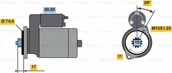 BOSCH 0 986 023 970 - Démarreur cwaw.fr