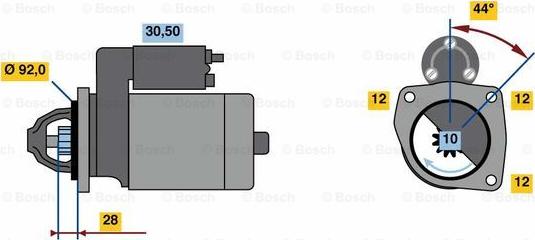 BOSCH 0 986 023 440 - Démarreur cwaw.fr