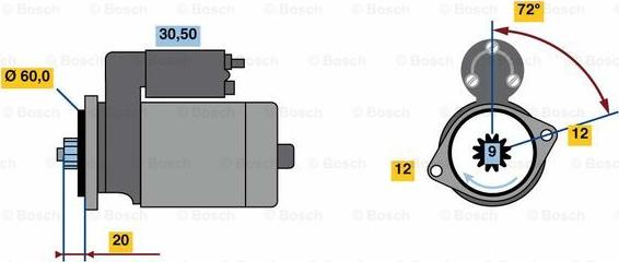 BOSCH 0 986 023 420 - Démarreur cwaw.fr