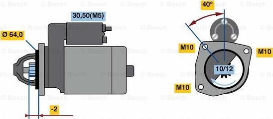 BOSCH 0 986 023 500 - Démarreur cwaw.fr