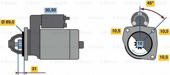 BOSCH 0 986 023 510 - Démarreur cwaw.fr