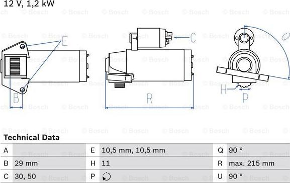 BOSCH 0 986 023 570 - Démarreur cwaw.fr