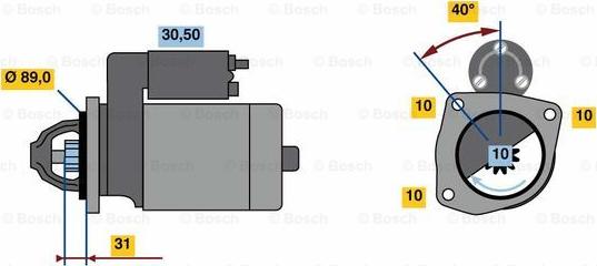 BOSCH 0 986 023 190 - Démarreur cwaw.fr