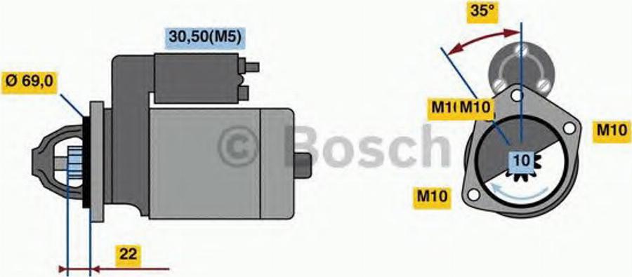 BOSCH 0986023870 - Démarreur cwaw.fr