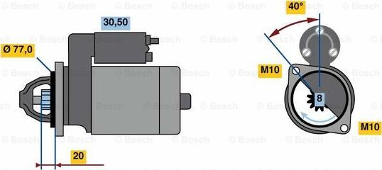 BOSCH 0 986 023 750 - Démarreur cwaw.fr