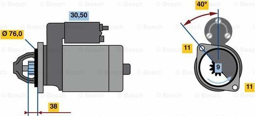 BOSCH 0 986 023 780 - Démarreur cwaw.fr