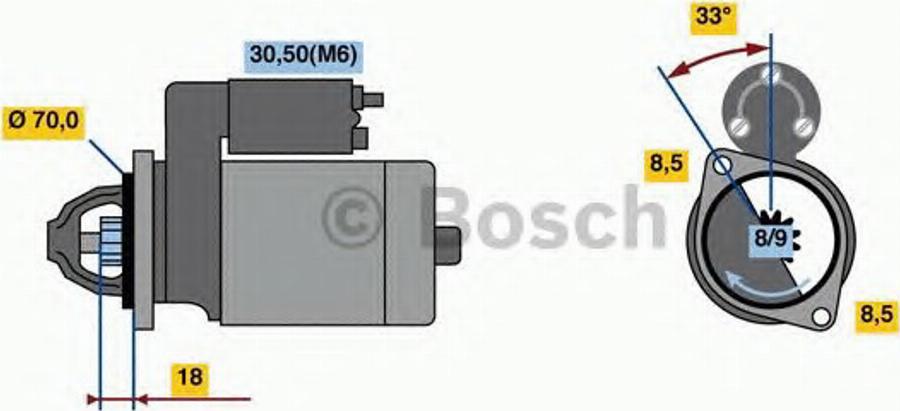 BOSCH 0986022900 - Démarreur cwaw.fr