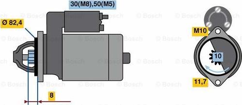 BOSCH 0 986 022 970 - Démarreur cwaw.fr