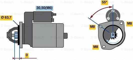 BOSCH 0 986 022 111 - Démarreur cwaw.fr