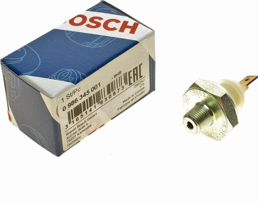 BOSCH 0 986 345 001 - Capteur, pression d'huile cwaw.fr