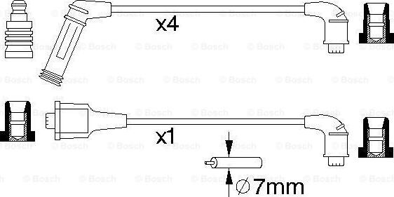 BOSCH 0 986 356 990 - Kit de câbles d'allumage cwaw.fr