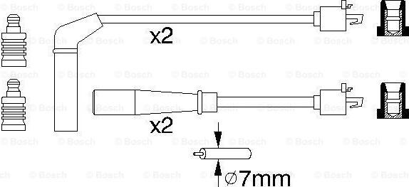 BOSCH 0 986 356 940 - Kit de câbles d'allumage cwaw.fr