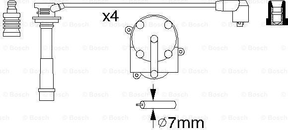 BOSCH 0 986 356 931 - Kit de câbles d'allumage cwaw.fr