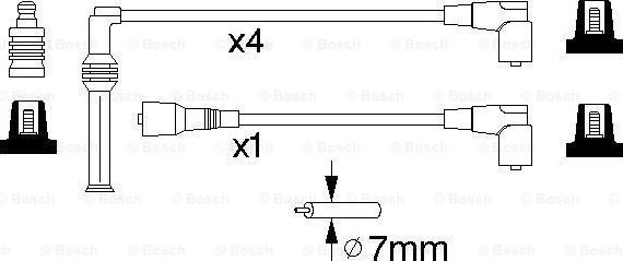 BOSCH 0 986 356 842 - Kit de câbles d'allumage cwaw.fr