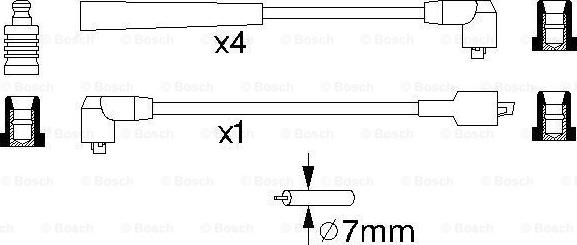 BOSCH 0 986 356 859 - Kit de câbles d'allumage cwaw.fr