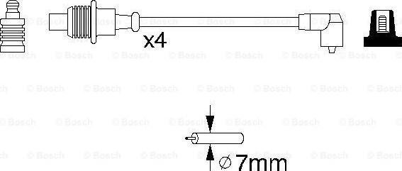 BOSCH 0 986 356 854 - Kit de câbles d'allumage cwaw.fr