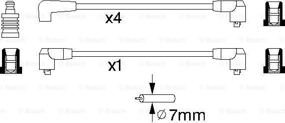 BOSCH 0 986 356 865 - Kit de câbles d'allumage cwaw.fr