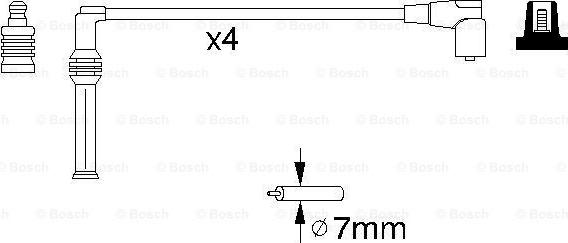 BOSCH 0 986 356 808 - Kit de câbles d'allumage cwaw.fr