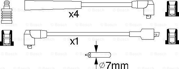 BOSCH 0 986 356 812 - Kit de câbles d'allumage cwaw.fr