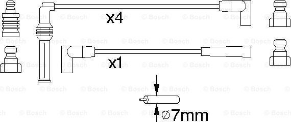 BOSCH 0 986 356 884 - Kit de câbles d'allumage cwaw.fr