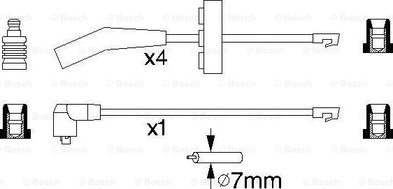 BOSCH 0 986 356 835 - Kit de câbles d'allumage cwaw.fr