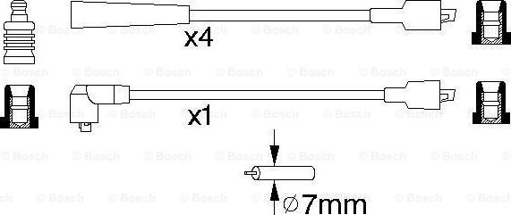 BOSCH 0 986 356 882 - Kit de câbles d'allumage cwaw.fr