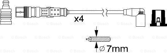 BOSCH 0 986 356 344 - Kit de câbles d'allumage cwaw.fr