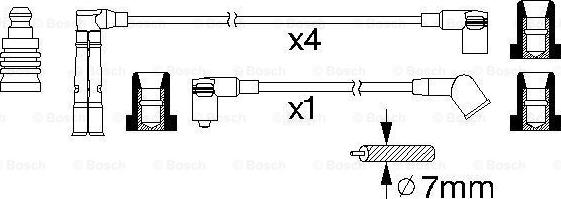 BOSCH 0 986 356 354 - Kit de câbles d'allumage cwaw.fr