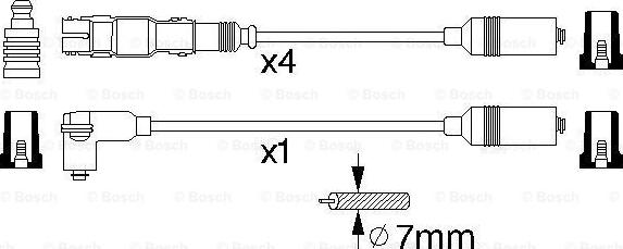 BOSCH 0 986 356 304 - Kit de câbles d'allumage cwaw.fr