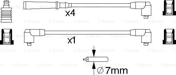 BOSCH 0 986 356 790 - Kit de câbles d'allumage cwaw.fr