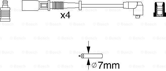 BOSCH 0 986 356 754 - Kit de câbles d'allumage cwaw.fr