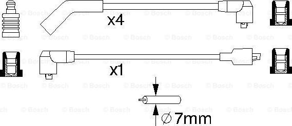 BOSCH 0 986 356 701 - Kit de câbles d'allumage cwaw.fr