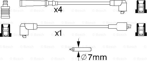 BOSCH 0 986 356 702 - Kit de câbles d'allumage cwaw.fr