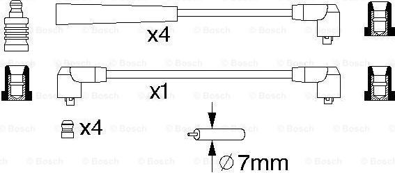 BOSCH 0 986 356 719 - Kit de câbles d'allumage cwaw.fr