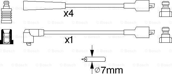 BOSCH 0 986 356 786 - Kit de câbles d'allumage cwaw.fr