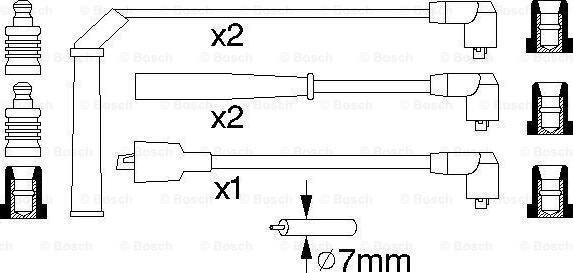 BOSCH 0 986 356 730 - Kit de câbles d'allumage cwaw.fr