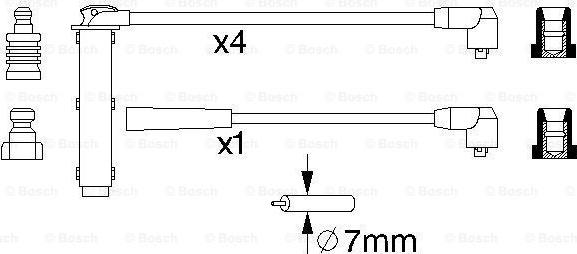 BOSCH 0 986 356 731 - Kit de câbles d'allumage cwaw.fr