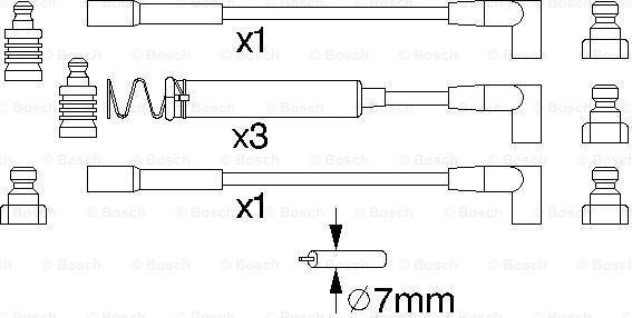 BOSCH 0 986 356 723 - Kit de câbles d'allumage cwaw.fr