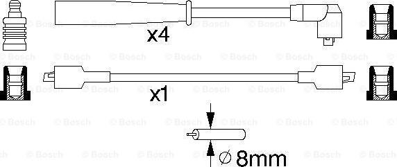 BOSCH 0 986 356 774 - Kit de câbles d'allumage cwaw.fr