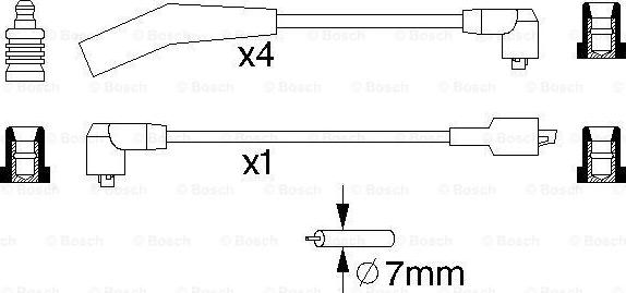 BOSCH 0 986 357 094 - Kit de câbles d'allumage cwaw.fr