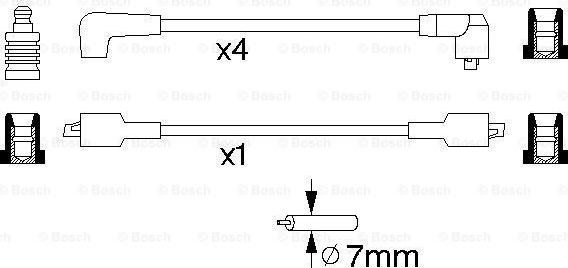 BOSCH 0 986 357 095 - Kit de câbles d'allumage cwaw.fr