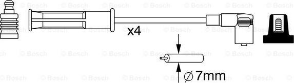 BOSCH 0 986 357 048 - Kit de câbles d'allumage cwaw.fr