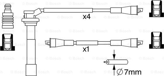 BOSCH 0 986 357 053 - Kit de câbles d'allumage cwaw.fr