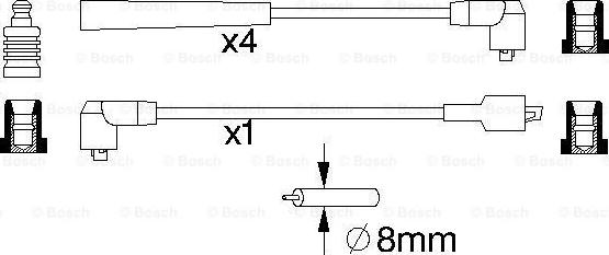 BOSCH 0 986 357 012 - Kit de câbles d'allumage cwaw.fr