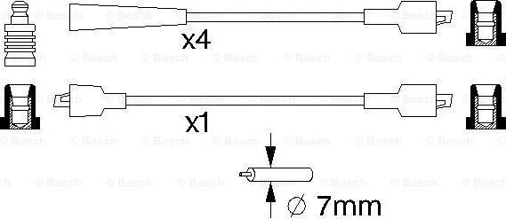 BOSCH 0 986 357 082 - Kit de câbles d'allumage cwaw.fr