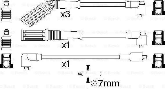 BOSCH 0986357075 - Kit de câbles d'allumage cwaw.fr